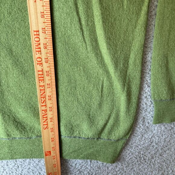 NEW Martin Gordon Sweater Mens Large Green Wool 1/4 Zip Pullover Preppy Outdoor - Picture 9 of 10